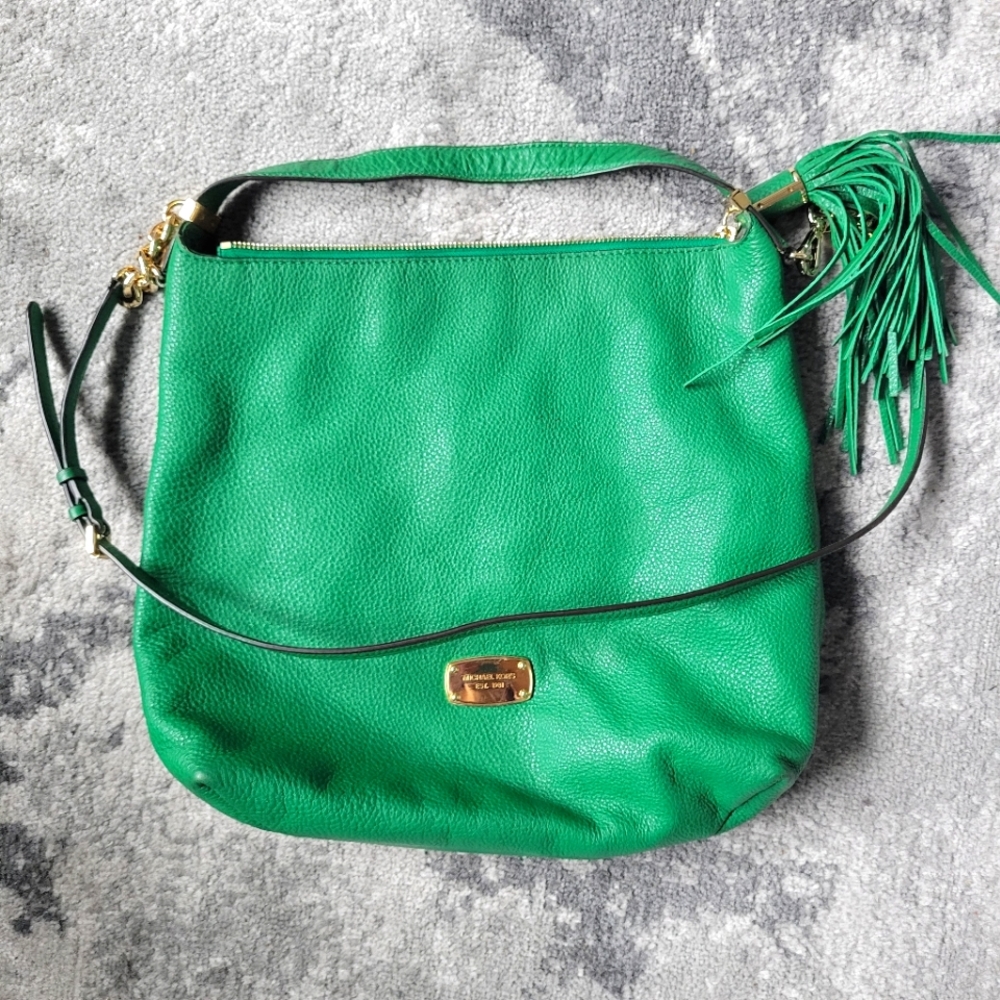 Michael Kors Green Leather Purse Bag